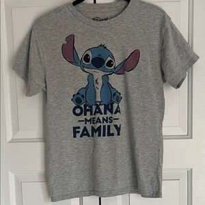 Disney Gray T-Shirt with Blue Stitch Design